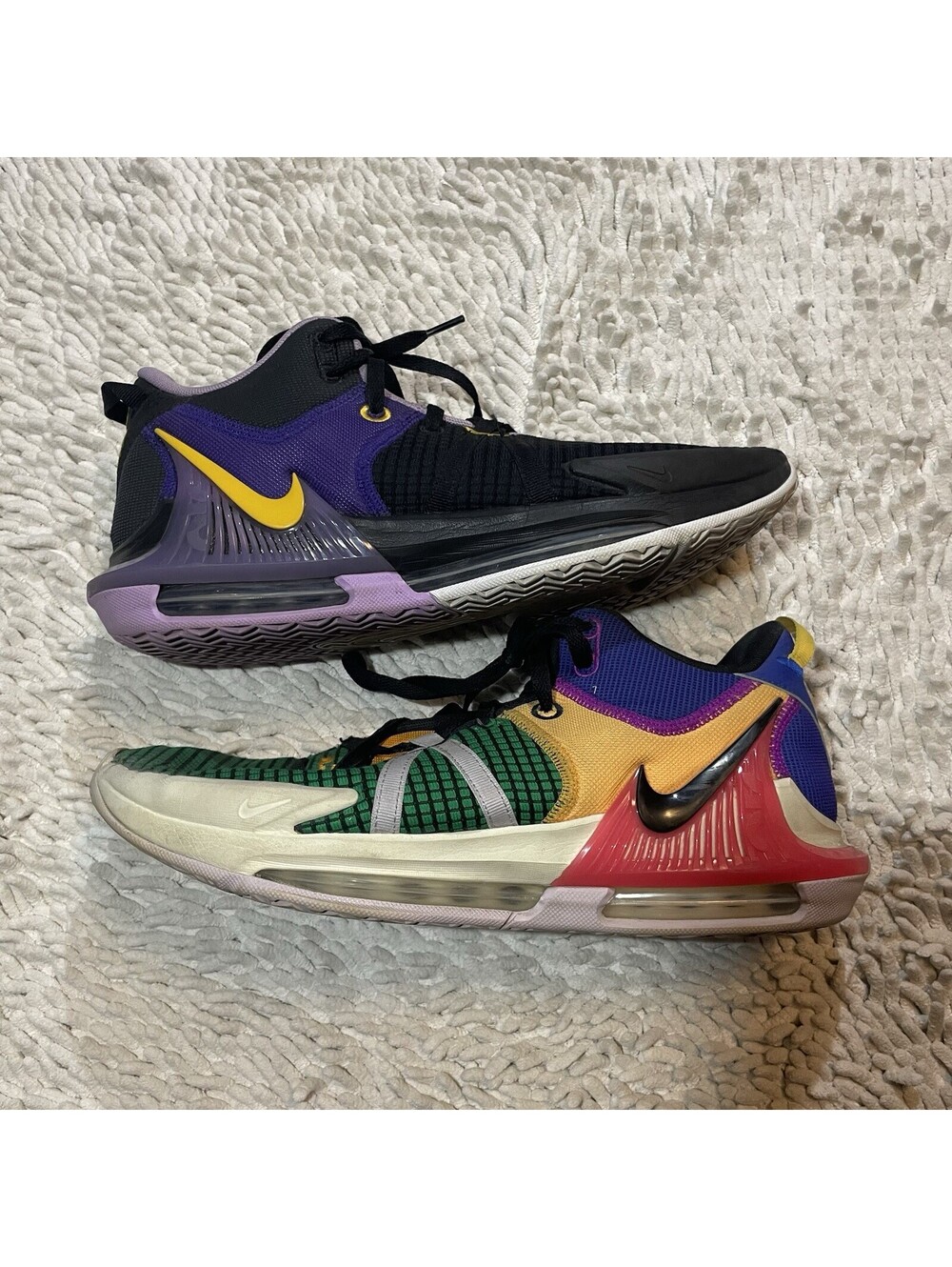 Nike LeBron Witness 7 Multi Color & Black Men Sz 12 DM1123 Basketball Shoes